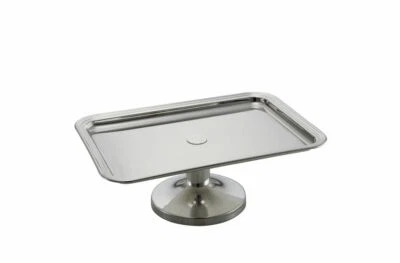 Vassoio alzata rettangolare con base placcato argento - Immagine 1 di 2