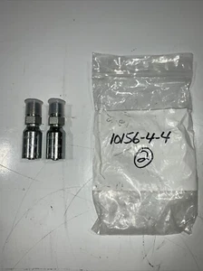 2 Pk - 10156-4-4 Parkrimp 56 Series Permanent Male 1/4 NPTF Pipe Rigid Straight  - Picture 1 of 4