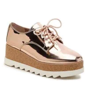 ALDO SCHNÜRPLATTFORM SNEAKERS METALLIC Pink Stella McCartney Stil Größe 8,5 - Bild 1 von 10