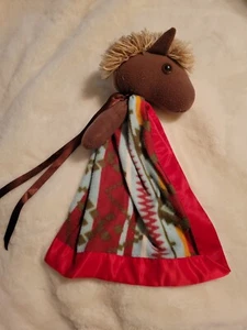 Rare Unbranded Plush Large 22" Horse Baby Toddler Kids Lovey Security Blanket - Picture 1 of 8