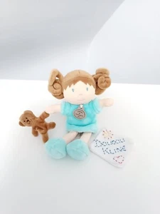 Kuscheltier und Gesellschaft Puppe Mädchen Les Demoiselles blau brauner Bär 20 cm Plüschtier - Bild 1 von 6