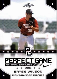 BRYSE WILSON 2015 LEAF "1ST EVER PRINTED" PERFECT GAME ROOKIE CARD #213! BRAVES! - Picture 1 of 2