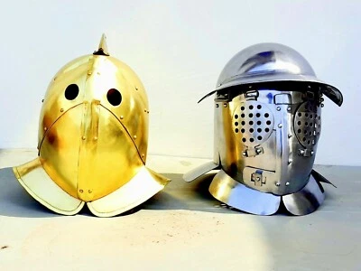Gladiatorenhelm, mittelalterlicher Provokator- und Secutor-Helm, Kombi-Helm - Bild 1 von 4