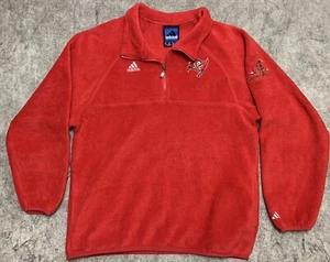 Tampa Bay Buccaneers Vintage Adidas 1/4 Zip Sweater Fleece Pewter Partner XL - Picture 1 of 6