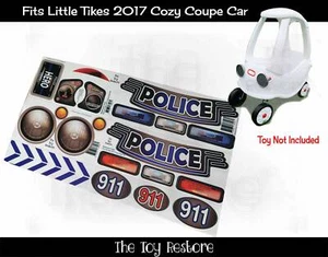 The Toy Restore Replacement Decals Fits Little Tikes 2017 Cozy Coupe Police Car - Picture 1 of 8