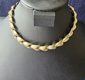 Vintage CORA GOLD TON HALSKETTE - Bild 1 von 1