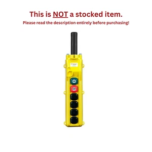 CONDUCTIX 80 SERIES - 6-BUTTON PENDANT, 4 DUAL-SPEED & MAINTAINED ON/OFF - Picture 1 of 4