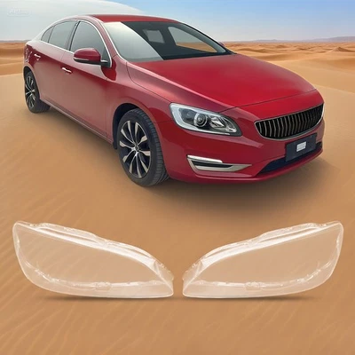 Fit 2014-2018 Volvo S60 Pair Headlamp Cover Lampshade Headlight Lens Shell Clear Foto 1 de 4