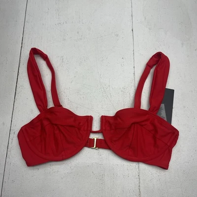 South Beach Essentials Red Underwire Bikini Swimsuit Top Women's Size US 6 New - Image 1 of 4
