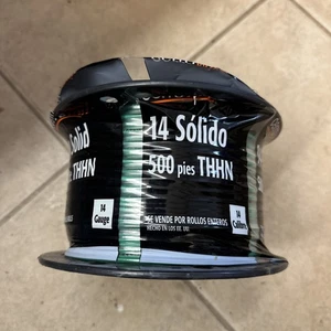 Cerrowire #14 THHN solid, 500' roll, green copper wire - Picture 1 of 5