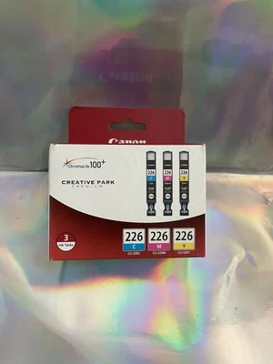 Pack Of 3 Canon Creative Park Premium CLI-226 Cyan Magenta Yellow Ink Cartridges - Imagem 1 de 4