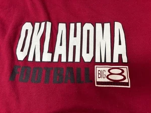 Vintage Big 8 Oklahoma Sooners Football Sweatshirt Used Size XL Extra Large OK - Picture 1 of 3