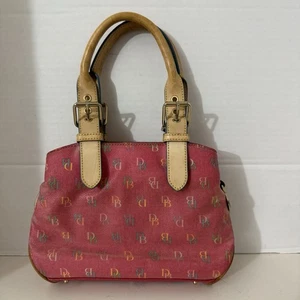 Borsa vintage Dooney & Bourke rosa e arcobaleno doodle graffiti - Foto 1 di 9