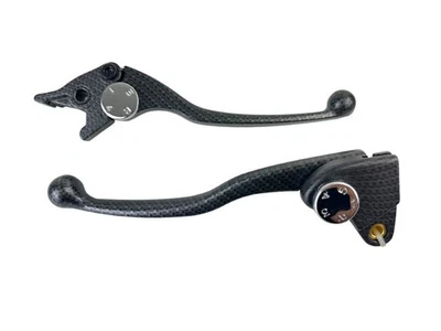 Set 2 Leve Freno Frizione CARBONIO per Kawasaki ZZR 600 GPZ KLE 500 ZX6R Ninja - Immagine 1 di 4