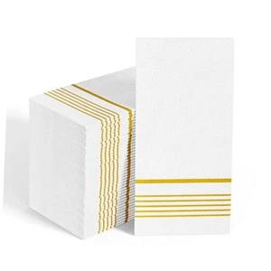 200 Stück Papier Dinner Servietten, saugfähige Papierservietten, Premium Gold-200 - Bild 1 von 8