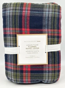 Pottery Barn Teen Logan Plaid Flannel Duvet Cover~Full Queen~ NEW - Picture 1 of 2