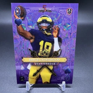 #/4! ๐จ2024 Wild Card 5 Card Draw Bryce Underwood Michigan Wolverines Rookie - Picture 1 of 2