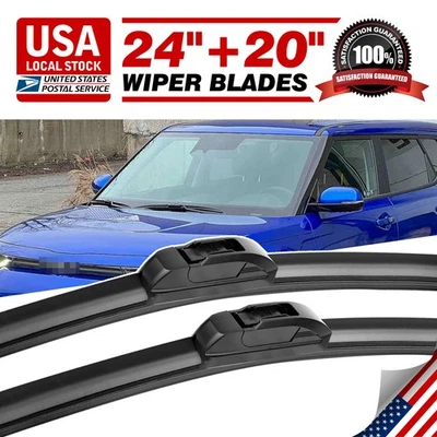 For Hyundai Genesis 2012-2014  24"+20" Front Windshield Wiper Blades All season Foto 1 de 4