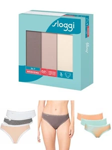 Sloggi Tai Briefs Knickers 24/7 Weekend 3 PACK 95% Cotton Multipack Lingerie - Picture 1 of 29
