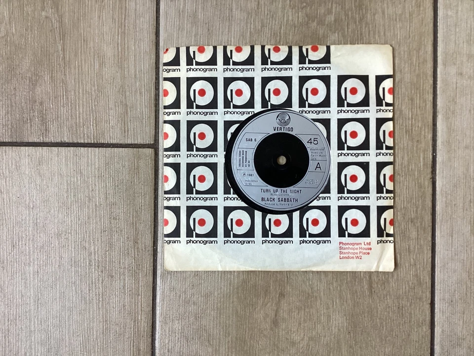 Black Sabbath Turn Up The Night 7" Vinyl Single Record 1981 UK SAB 6 - Image 1 of 1