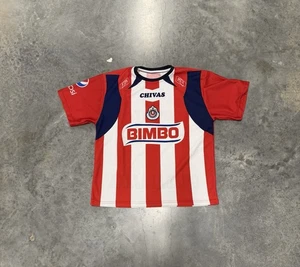 Camiseta Bimbo Club De Chivas Guadalajara Roja Azul Blanca Para Hombre Grande Años 2000 - Imagen 1 de 5