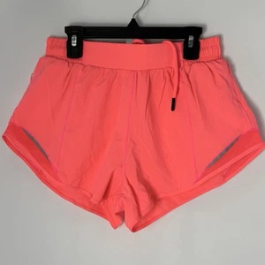 Lululemon Womens Hotty Hot HR Shorts Small Raspberry Cream Lined Sports Summer - Picture 1 of 8