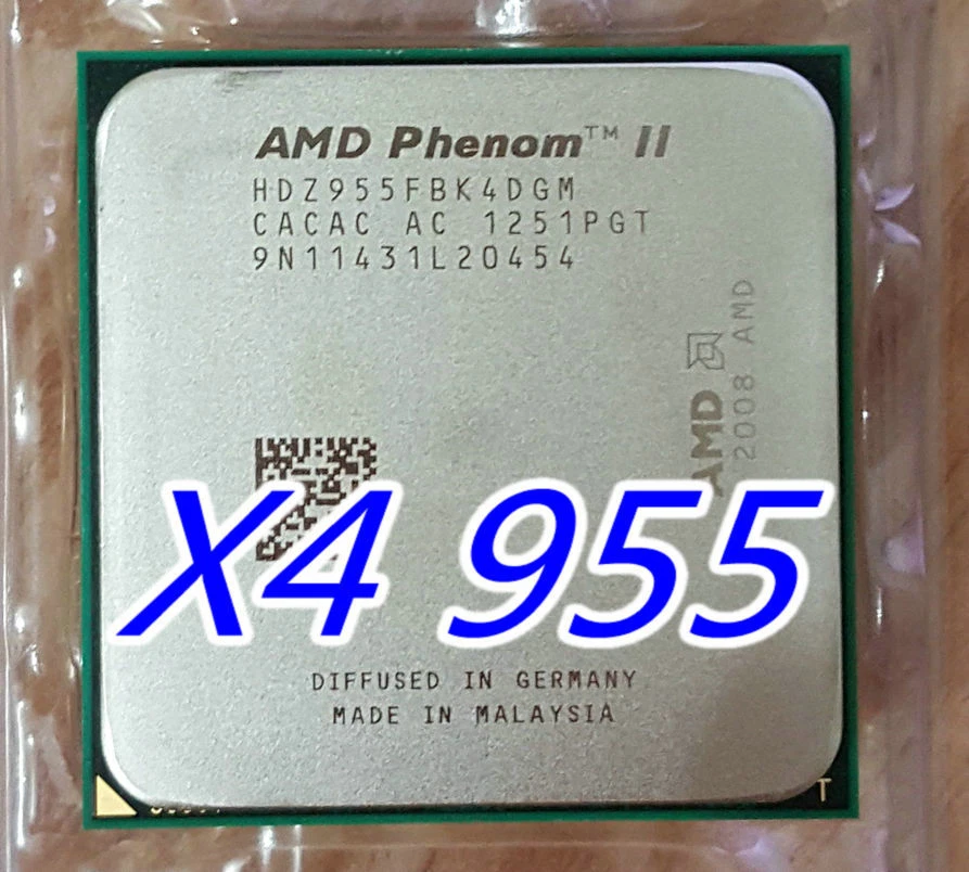 AMD Phenom II X4-955 3.2GHz Quad-Core Processor 125W 100% OK - Image 1 of 1