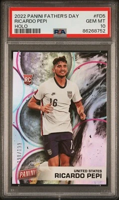 2022 Panini Father's Day Father's Day Holo /199 Ricardo Pepi #FD5 - PSA 10 USMNT - Image 1 of 2