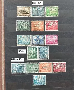 Germany Stamps Scott#B49-B57, + B50a-B55a, + B50b booklet pane(1) - Picture 1 of 1