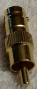 BNC-female to audio-male gold plated connector - Picture 1 of 4