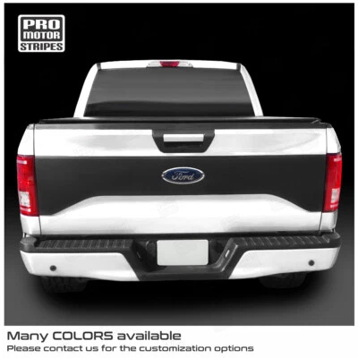 Ford F-150 2015-2017 puerta trasera maletero cama trasera apagón rayas calcomanía XL XLT LARIAT Foto 1 de 2