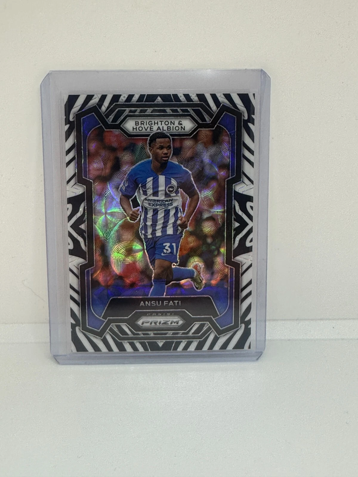 2023-24 Panini Prizm EPL #100 Ansu Fati Choice Zebra Prizm /15 BRIGHTON