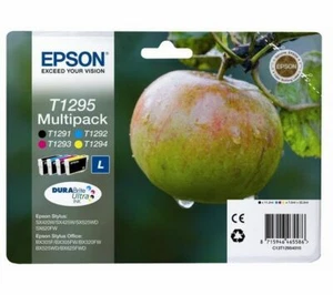 Original Epson T1295 Apple Schwarz + Farbe Multipack Tintenpatronen Originalverpackt - Bild 1 von 1