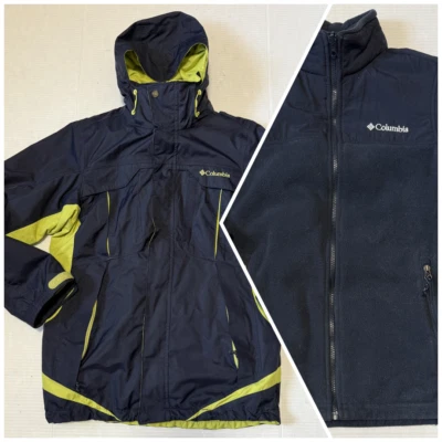 COLUMBIA Bugaboo - Men's Navy 3-in-1 Omni-Tech Hooded Parka Jacket - Size Small - Image 1 of 4