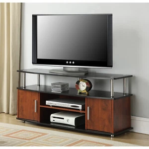 Convenience ConceptsDesigns2Go Monterey TV Stand Cherry/Black - Picture 1 of 5