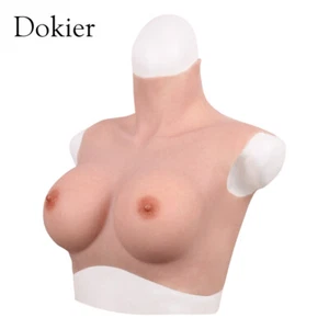 D Cup Realistic Silicone Breast Forms Fake Boobs Breastplate For Crossdresser - Picture 1 of 12