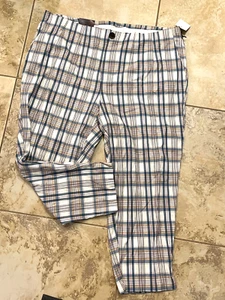 New AVA & VIV Skinny striped crop pants high rise comfort waist 22W fitted hip - Picture 1 of 6
