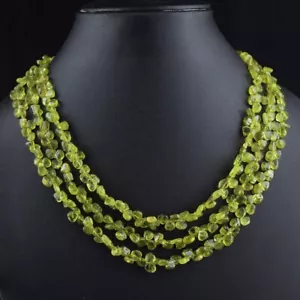 Very Amazing 416.Cts 3 Strand Peridot Beaded Most Beautiful Necklace VK 22 E561 - Picture 1 of 5