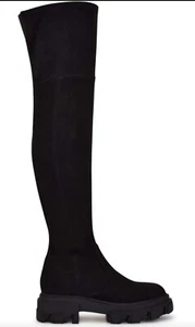 NINE WEST Womens Black 1-1/2" Platform Cellie Toe Wedge Boots Shoes 8 M w/GIFT - Picture 1 of 6
