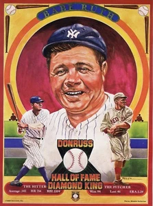 1982 Donruss Diamond King Babe Ruth advertising promo sheet - Picture 1 of 1