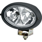 Hella H15161031 Oval 100 Halogen Work Lamp; Clear Lens; Black Housing; Double Be