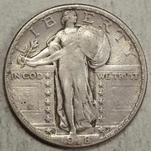 Cuarto Libertad Permanente 1918-D, casi sin circular, con descuento 1221-03 - Imagen 1 de 4