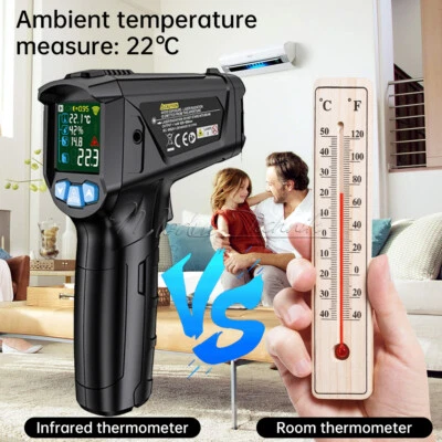 Infrared Thermometer IR02C Non-contact Digital Industrial LCD Laser Thermometer - Bild 1 von 4