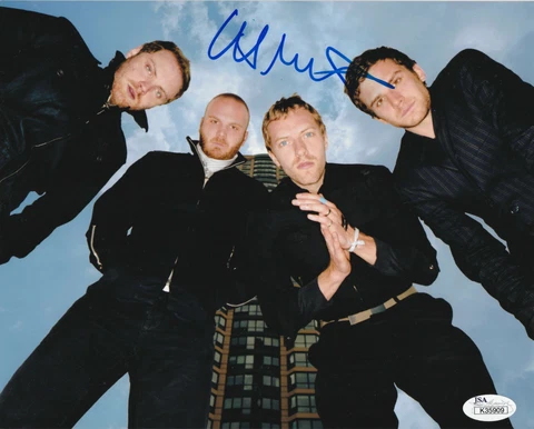 Chris Martin Signed 8x10 Photo JSA Coldplay Viva La Vida Cover