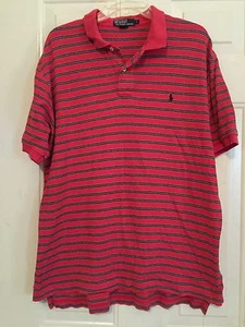 Men's Ralph Lauren Polo Striped Shirt Size Large 100% Cotton - Picture 1 of 4