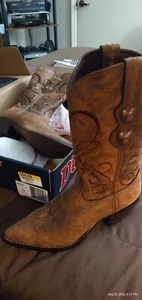 Durango Women’s Brown Leather Heartbreaker Cowboy Western Boots 7 M Style RD4155 - Picture 1 of 6