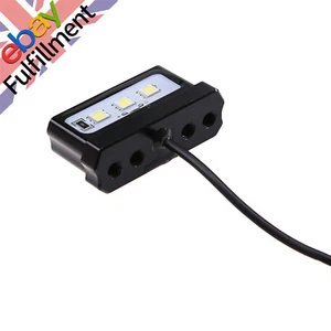 12V Universal CNC Aluminum Alloy Motorcycle White LED License Number Plate Light - Picture 1 of 11