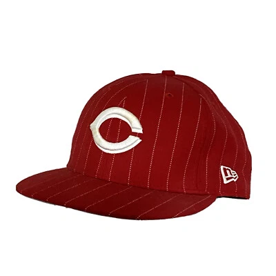 MLB Cincinnati Reds Rayas Nueva Era Genuino 100% Lana Gorra Ajustada Para Hombres Talla 7 3/4 Foto 1 de 4