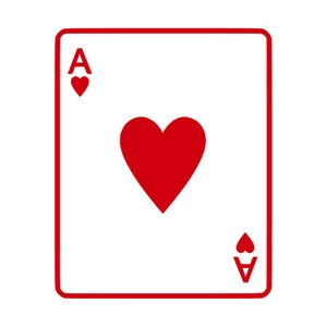 Ace Of Hearts Sticker - Outline Playing Card Decal - Select Color Size - Picture 1 of 14
