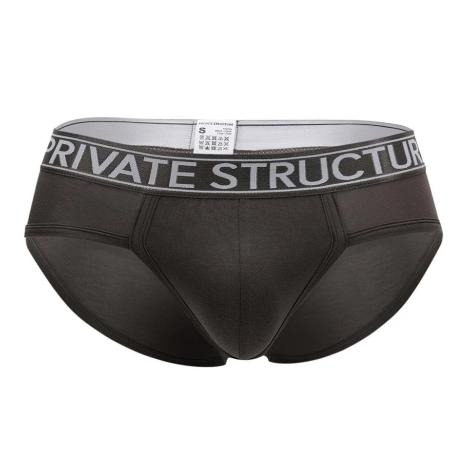Underwear: Private-Structure PBUZ3748 Platinum Bamboo Contour Briefs - Image 1 of 2